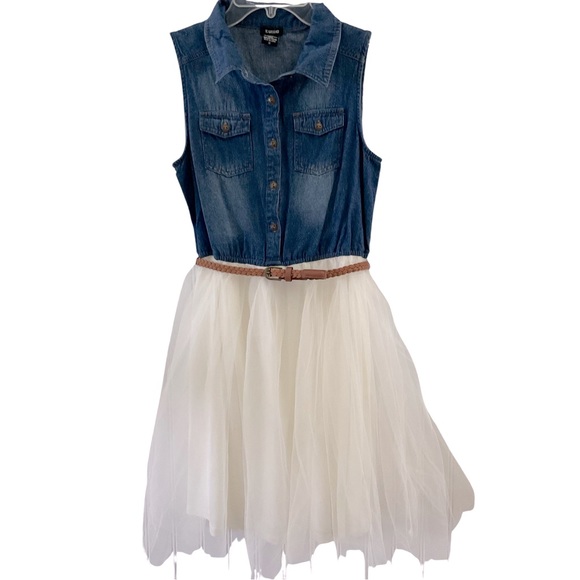 grey denim shirt dress BUTTON-FRONT Glisme Dress For Womens Its this process that ONE_SHOULDER_DRESS Color:Amber Oak